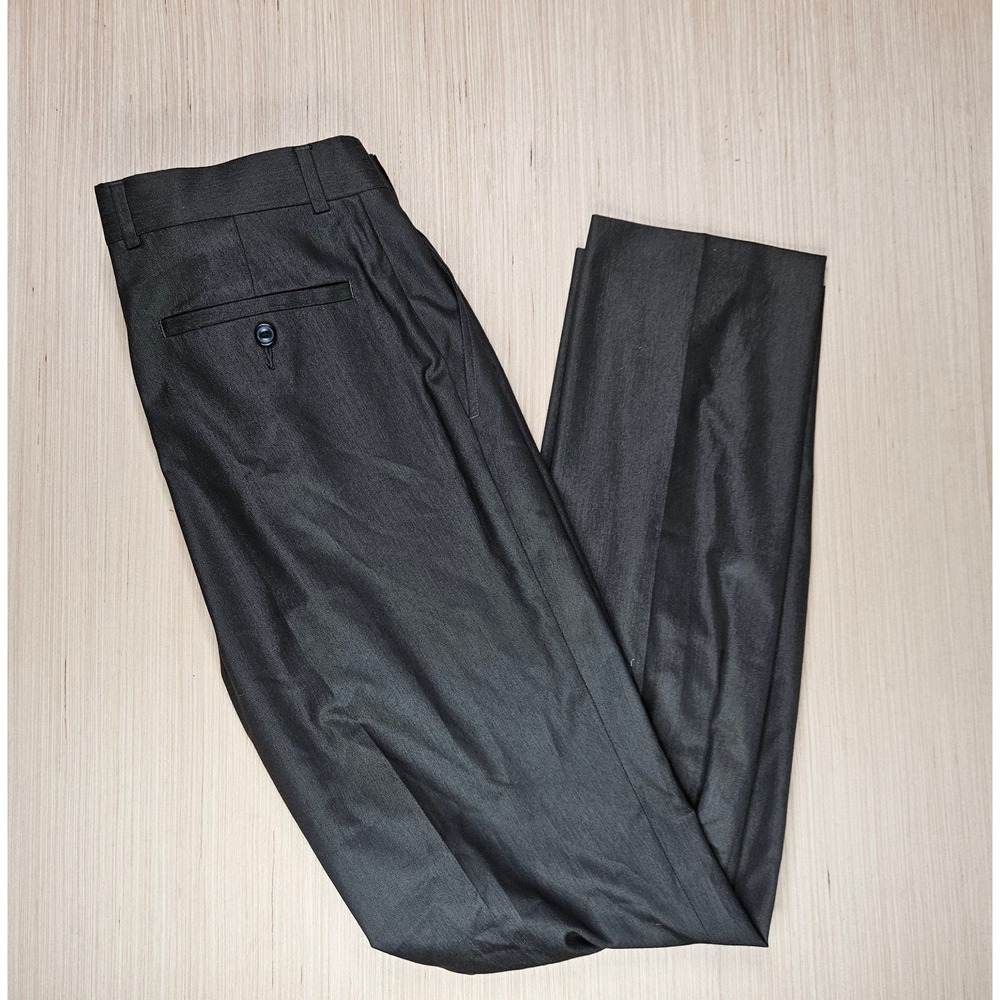 Billy London UK Men's Dress Formal Pants Size 32 x 34‎ Black Flat Front